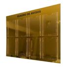 Quadro Avisos Informativo Gestão 8 Displays A4 Acm Dourado