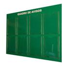 Quadro Avisos Informativo Gestão 8 Displays A4 Acm Verde