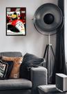 Quadro Ayrton Senna Campeão com Vidro e Moldura Preta Tam:A4