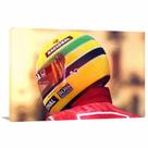 Quadro Ayrton Senna Capacete decorativo com Tela em Tecido