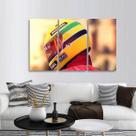 Quadro Ayrton Senna decorativo Mosaico 3 Peças