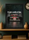 Quadro Ayrton Senna McLaren MP4-4 com Vidro e Moldura Preta Tamanho:21cm x 30cm (A4)