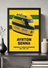 Quadro Ayrton Senna World Champion 88 90 91 -Com Vidro Tamanho:21cm x 30cm (A4)