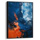 Quadro Azul do Renascimento em Chamas Vibrantes