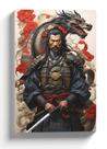 Quadro Azulejo 30x40 parede ou Mesa Samurai e o Dragão Oriental Quadro Azulejo 30x40 parede ou Mesa Samurai e o Dragão Oriental