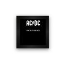 Quadro azulejo com moldura AC DC Back in Black