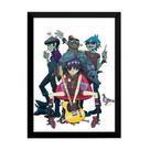 Quadro Banda Gorillaz Rock Virtual Arte Poster Moldurado