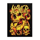 Quadro Banda Slayer Skulls Thrash Metal Poster Moldurado