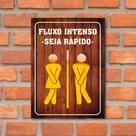 Quadro Banheiro Cerveja Fluxo Intenso Seja Rápido 20x28cm