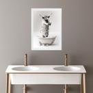 Quadro Banheiro Coleção Animais - Boi 33x24cm