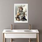 Quadro Banheiro Coleção Animais - Tigre 24x18cm - com vidro