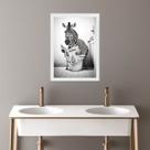 Quadro Banheiro Coleção Animais - Zebra 45x34cm Quadro Banheiro Coleção Animais - Zebra 45x34cm