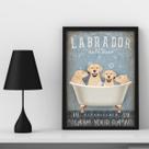 Quadro Banheiro Vintage Labrador 24x18cm Quadro Banheiro Vintage Labrador 24x18cm