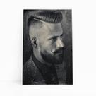 Quadro Barbearia Fotografia Vintage Retro Canvas 60x40cm