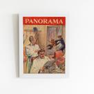Quadro Barbearia Panorama Vintage Moldura Branca 60x40cm