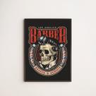 Quadro Barber Shop Los Angeles 45x34cm - com vidro