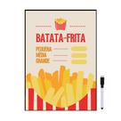 Quadro Batata Frita Lanchonete Tabela Preço Porção 28x40cm