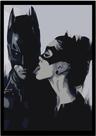 Quadro Batman e Mulher Gato com Moldura e Acetato A3 42x30cm.