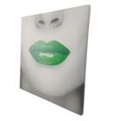 Quadro Batom Verde Boca Textura Moldura 40x40 Enfeite Recepçao Consultorio Sala Quarto Decoraçao Quadro Batom Verde Boca Textura Moldura 40x40 Enfeite Recepçao Consultorio Sala Quarto Decoraçao