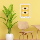 Quadro Bauhaus Amarelo - Olhos 33x24cm - com vidro Quadro Bauhaus Amarelo - Olhos 33x24cm - com vidro