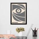 Quadro Bauhaus Cinza - Bauhaus Eye 45x34cm