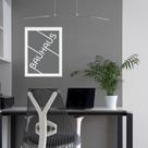 Quadro Bauhaus Cinza e Branco - Tipografia 45x34cm