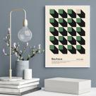 Quadro Bauhaus Green Geometric Poster 33x24cm - com vidro