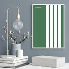 Quadro Bauhaus Green Minimalist Poster 45x34cm - com vidro