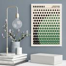 Quadro Bauhaus Green Vintage Graphic Poster 24x18cm - com vidro