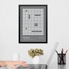 Quadro Bauhaus Grey Geometric Poster - Dot Wall 33x24cm