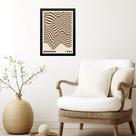 Quadro Bauhaus Marrom e Bege - Wall Wave 24x18cm Quadro Bauhaus Marrom e Bege - Wall Wave 24x18cm