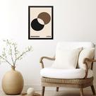 Quadro Bauhaus Marrom - Eclipse 24x18cm - com vidro Quadro Bauhaus Marrom - Eclipse 24x18cm - com vidro