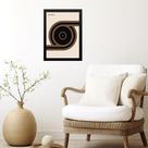 Quadro Bauhaus Marrom - Roll Disc 24x18cm - com vidro