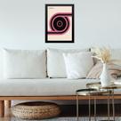 Quadro Bauhaus pink poster - Roll Disc 45x34cm - com vidro