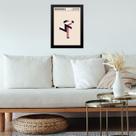 Quadro Bauhaus Pink Poster - Running Man 24x18cm