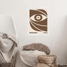 Quadro Bauhaus poster Marrom - Bauhaus Eye 24x18cm