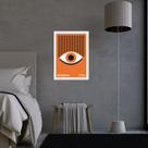 Quadro Bauhaus Poster Olho Laranja 45x34cm