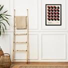 Quadro Bauhaus Red Geometric Poster - Cubic Perspective 24x18cm