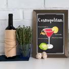Quadro Bebida Cosmopolitan 33x43cm Moldura Marrom