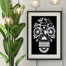 Quadro Bicicleta Caveira - 60x48cm