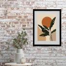 Quadro Boho Folhas Sol - 60x48cm Quadro Boho Folhas Sol - 60x48cm