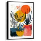 Quadro Boho - Sol e Folhagens em Harmonia