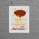 Quadro Bolo De Cenoura Com Chocolate 24x18cm