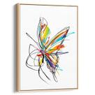 Quadro Borboleta Arco-Íris em Movimento Abstrato Quadro Borboleta Arco-Íris em Movimento Abstrato