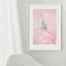 Quadro Borboleta Azul e Rosa - 60x48cm