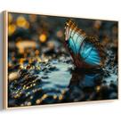 Quadro Borboleta Dourada Brilhando Nas Águas Mágicas Quadro Borboleta Dourada Brilhando Nas Águas Mágicas