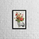 Quadro Bouquet de Flores 24x18cm