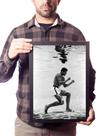 Quadro Boxe Muhammad Ali Foto Na Agua Pôster Luta Quadro Boxe Muhammad Ali Foto Na Agua Pôster Luta