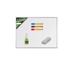 Quadro Branco 60x40 cm Standard Com Moldura de Alumínio Pop Referência 5601 + 3 Marcador Para Quadro Branco + 1 Apagador Para Quadro Branco + 1 Limpad