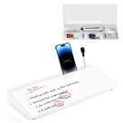 Quadro branco de mesa de vidro VUSIGN com Storage Desk Board Buddy
